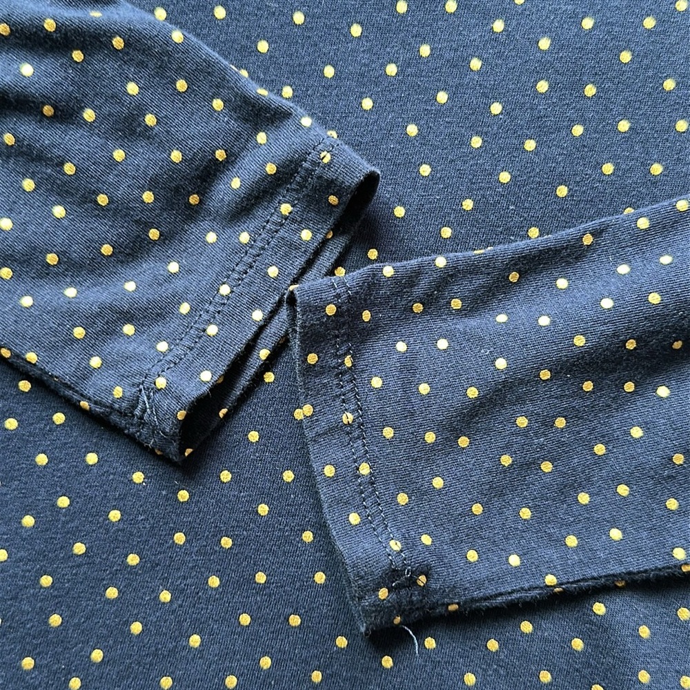 Women’s Boden Navy Gold Polka Dot Top Blouse size Small - Picture 9 of 16
